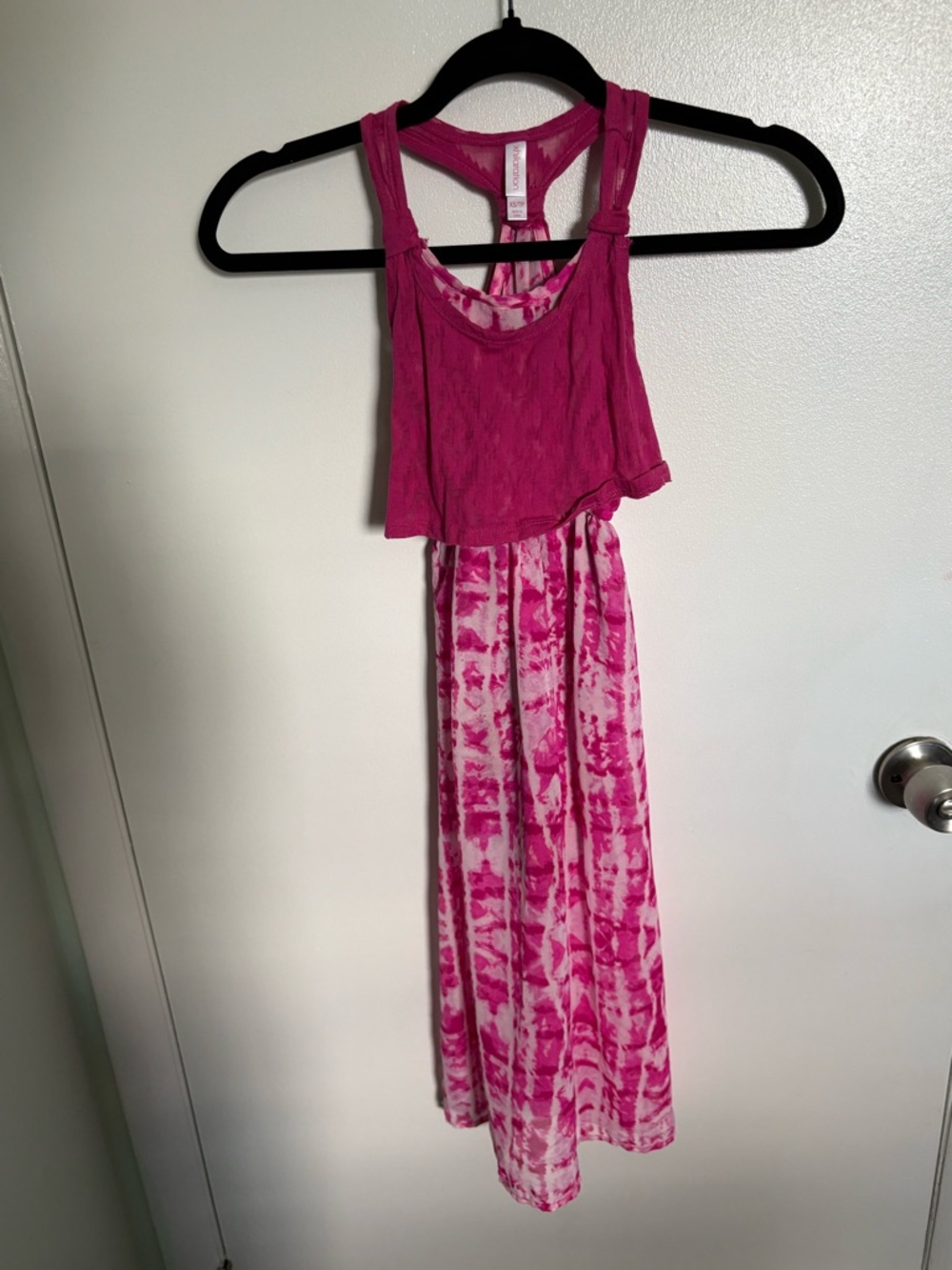 Xhilaration Pink Tie-Dye Tank Maxi Dress